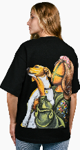 Long T-shirt SYVAK Blooming L-XL Black (61142d)