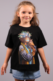 Children's T-shirt SYVAK Zatyshnytsia 146-152 black (60927)
