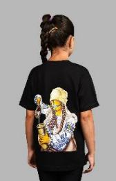 Children's T-shirt SYVAK Milkmaid 146-152 black (60935)