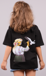 Children's T-shirt SYVAK Bird 146-152 Black (61018)