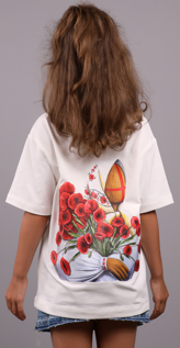 Children's T-shirt SYVAK Makoviya 146-152 white (61030)