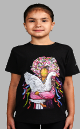 Children's T-shirt SYVAK Garden Guardian 146-152 black (61042)