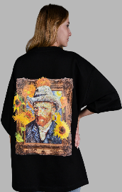 Long T-shirt SYVAK Sun of Impressionism S-M Black (61187д)
