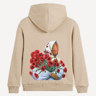Hoodie SYVAK Makovia size 50 Beige (61242)
