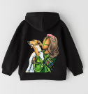 Hoodie SYVAK Rozkvitla size 50 black (61286)