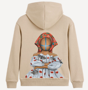 Hoodie SYVAK Berehynia of Poppies, Size 50, Beige (61332)