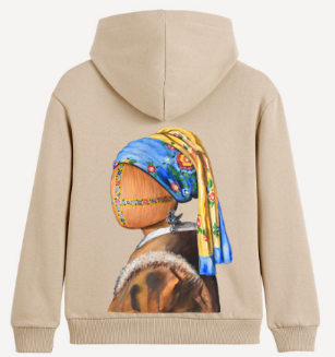 Hoodie SYVAK Girl with a Headscarf size 50 beige (61356)