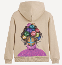 SYVAK Hoodie "Colorful Thoughts" Size 50, Beige (61381)